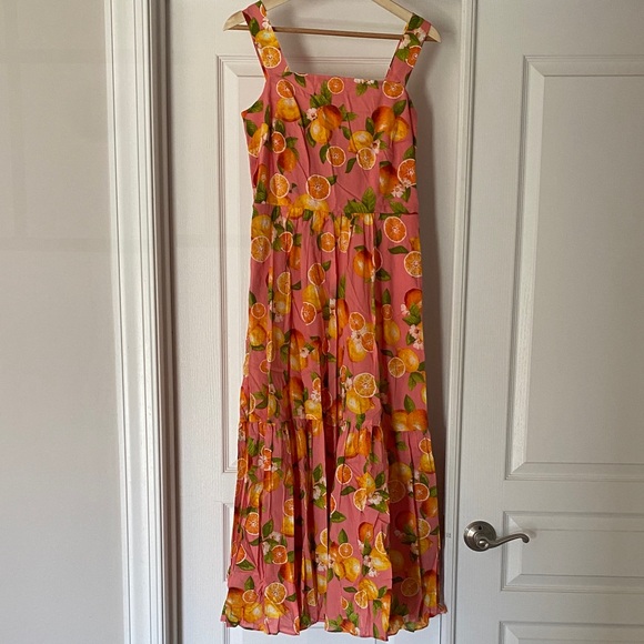 Talbots Dresses & Skirts - Talbots Pink and Orange Floral Maxi Dress